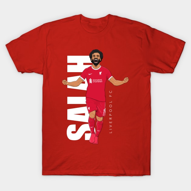 Mo Salah Liverpool T-Shirt by Footie Prints